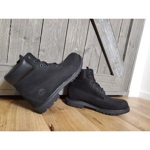 Timberland 6" Inch Waterproof Basic Ankle Boots Black & Wheat 10061 Mens 11 NEW